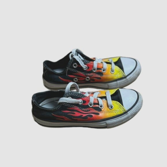 Converse All Star Youth Multicolor Fire Fashion Sneakers Multicolor Fire Size 13 - Picture 2 of 8